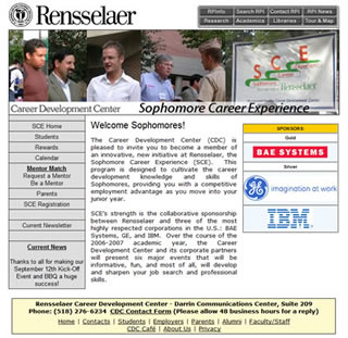 Sophomore Career Experience Site (2007)