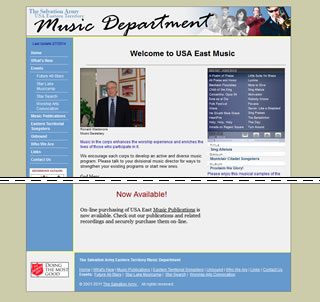 Music Department Website (2006)